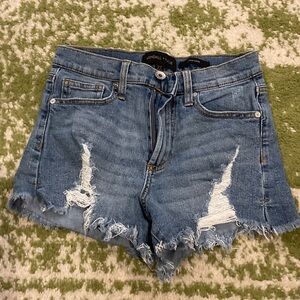 Kendall & Kylie Light Wash Distressed Denim Cutoff Shorts